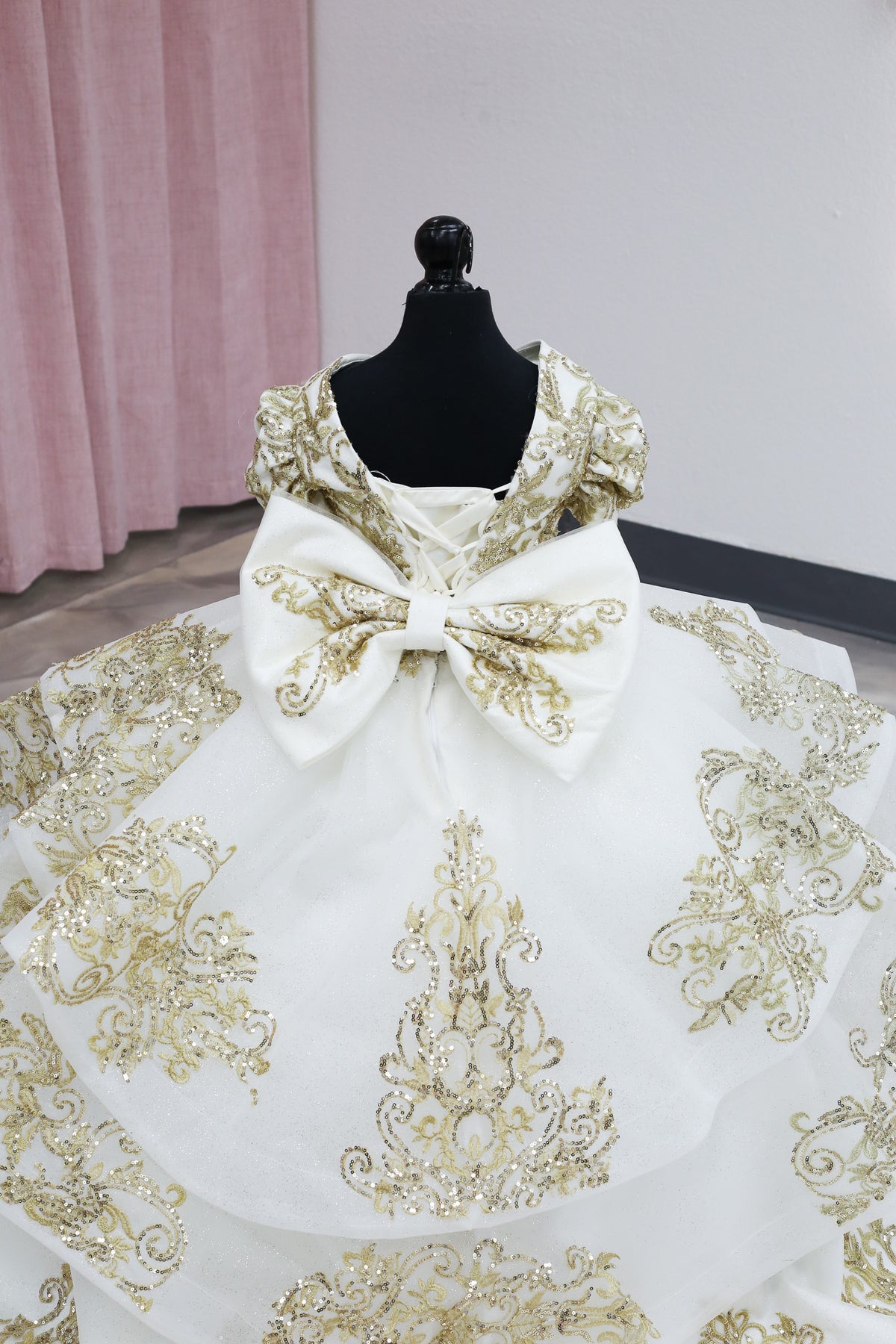 Ivory & Gold Royal Mini Quinceañera Gown
