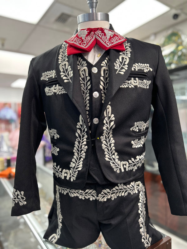Charro Suit Classic Black/Silver — Charro suit Sacramento CA — Boutique Moroleon