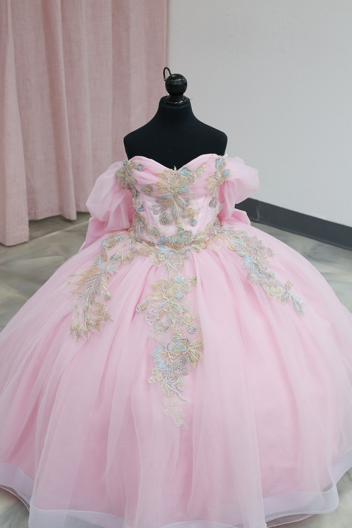 Blush Petal Mini Quinceañera Gown