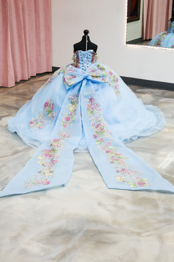 Sky Blossom Mini Quinceañera Gown — alternate view