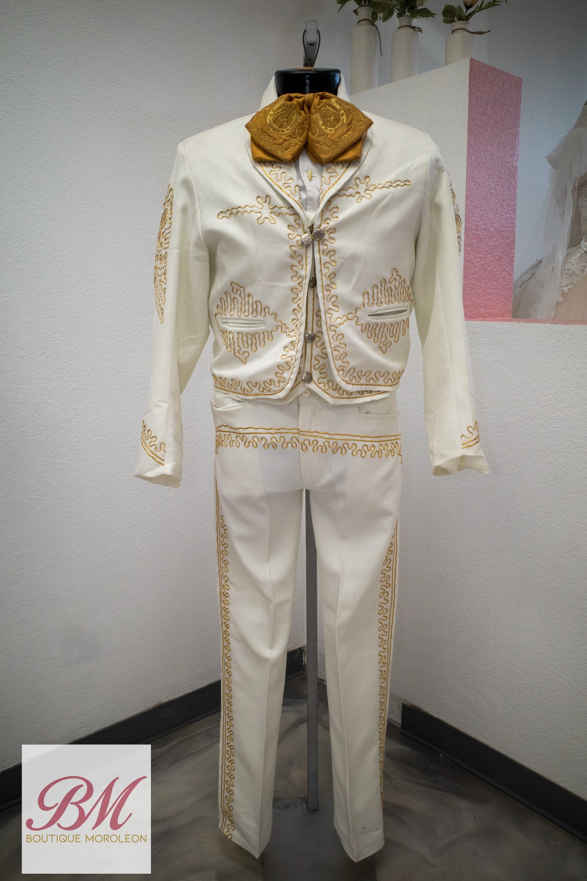 Economical Charro Suit Cream/Gold