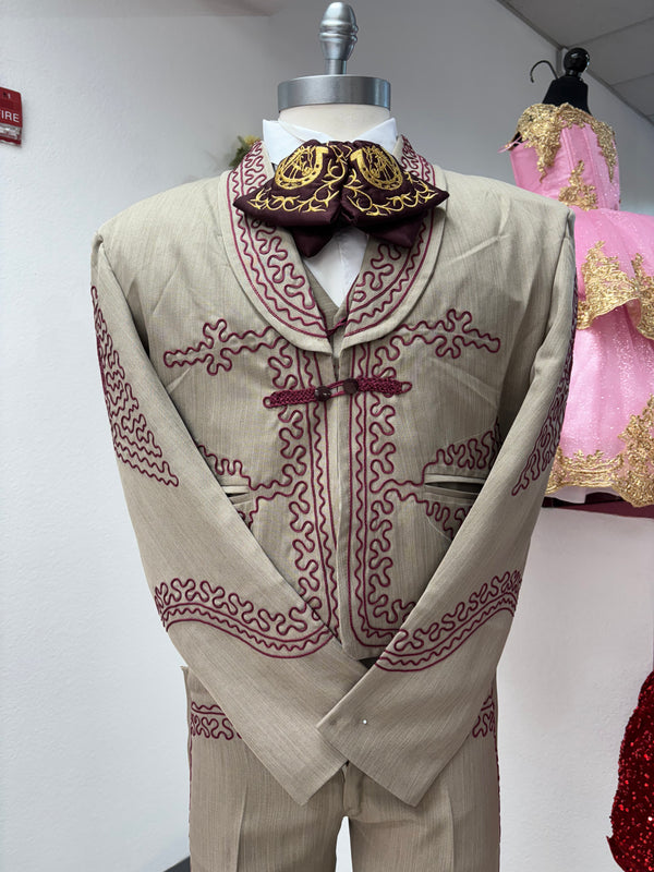 Traje Charro Cafecito Economico — alternate view — Boutique Moroleon Sacramento