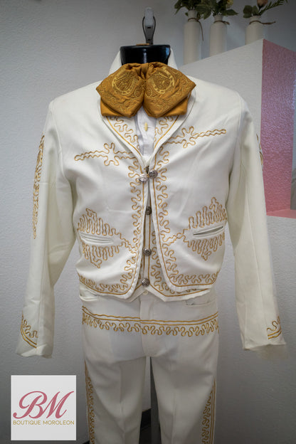 Economical Charro Suit Cream/Gold